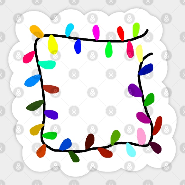 Christmas Lights Sticker by Creatifly Graphic Tees